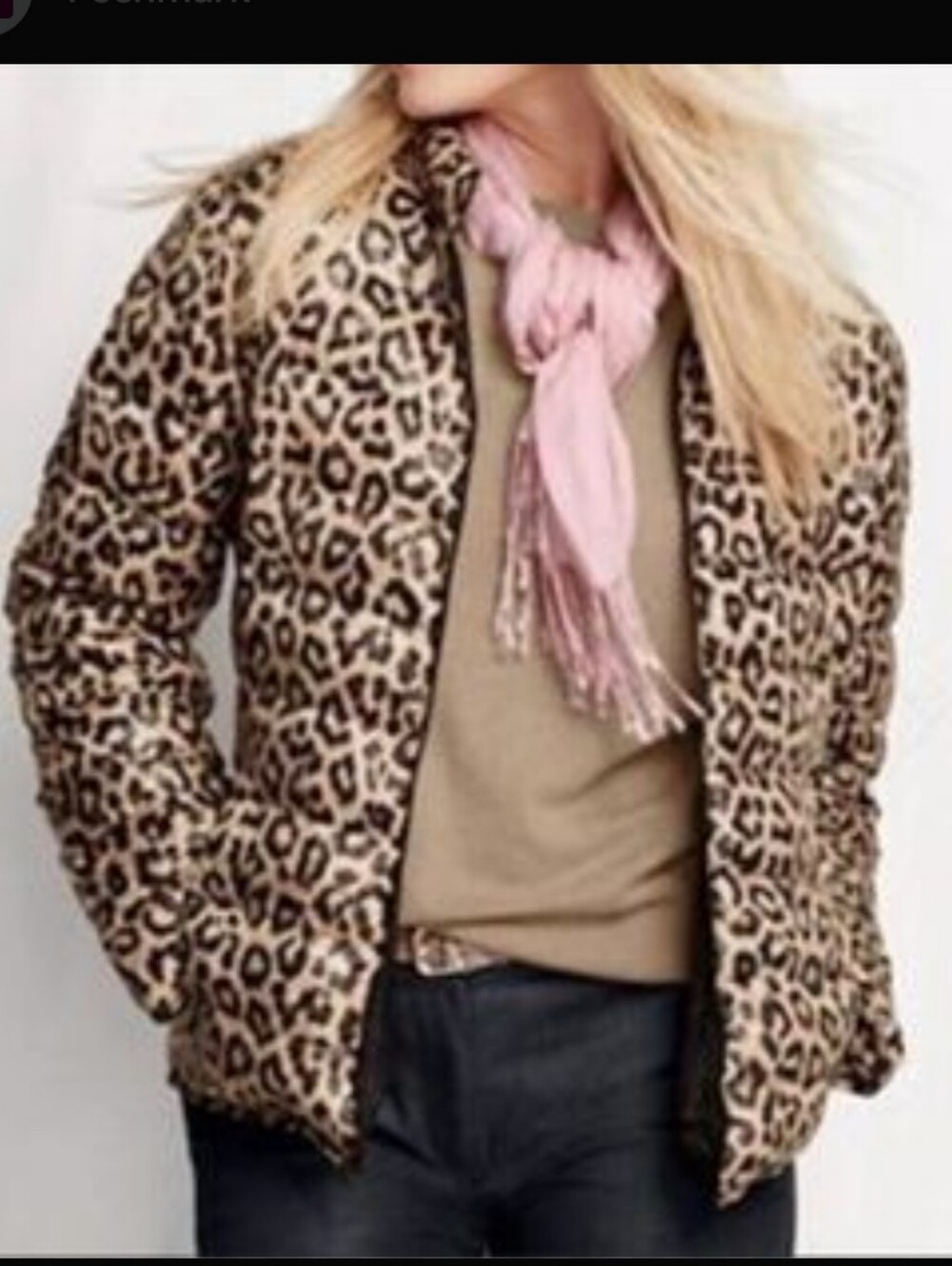 Land's End Animal Print Maximalist Glam Rock Indie Sleaze Puffer Jacket Size L